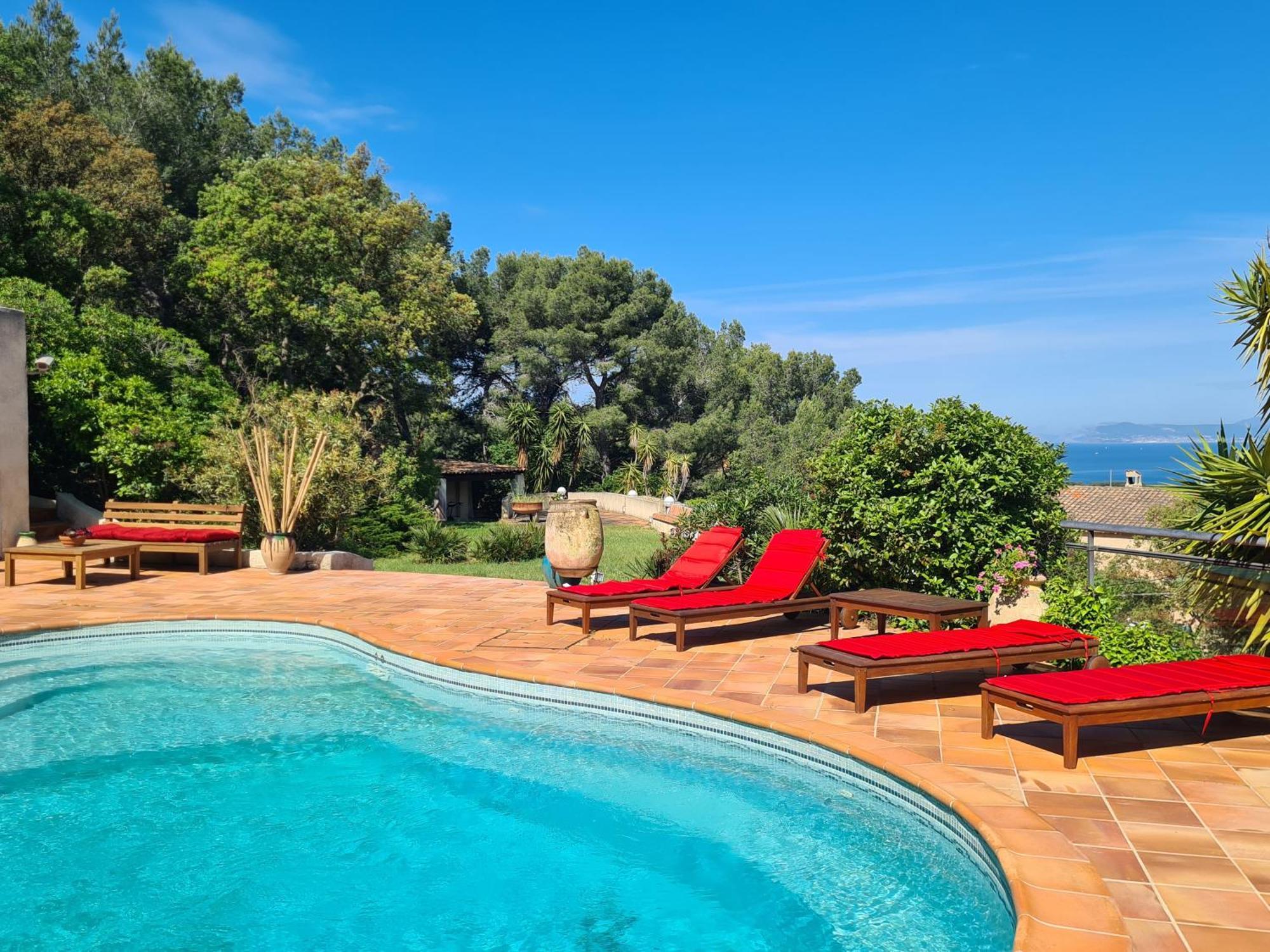 Villa M, Chambres D'Hotes, Vue Mer, Sauna, Piscine A Six-Fours Six-Fours-les-Plages Exterior foto
